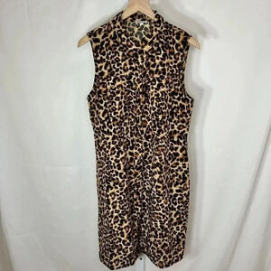 Signify Size Large Leopard Print Sleeveless Dress Party Animal Print Sexy